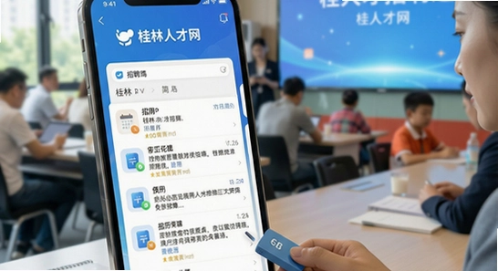 桂林人才网app招聘会与简历投递场景