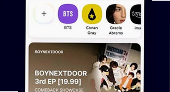 Weverse�ٷ���������ҳ���ͼ, ��Weverse�ؼ���
