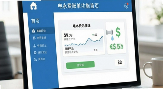 电水费账单管理首页功能展示图