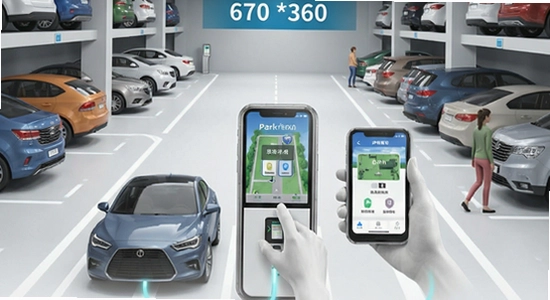 670*360��eParkͣ������Ȧͣ���������е�Ӧ��ʾ��ͼ��չʾԤԼ��λ���޸�֧������