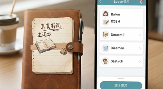 真真有词生词本与复习界面展示