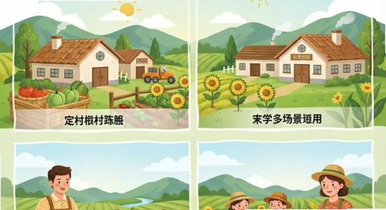 合美乡村多场景适用人群示意图