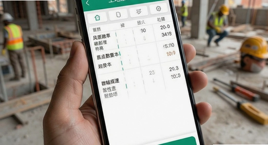 工地账本手机记账界面展示