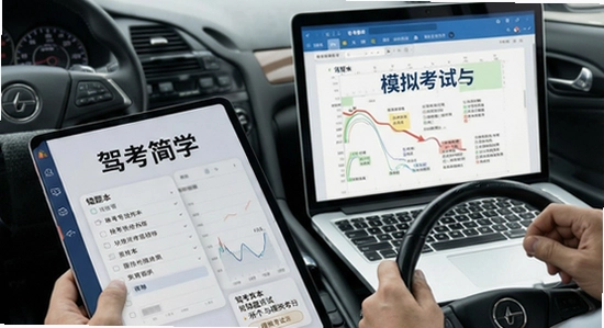 驾考简学错题本与模拟考试场景