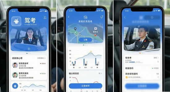 多场景驾考学习应用展示