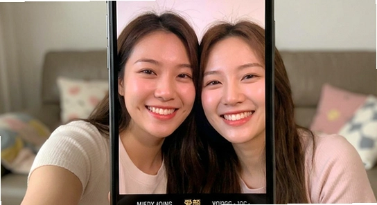 爱颜相机多场景拍摄与合影美颜展示