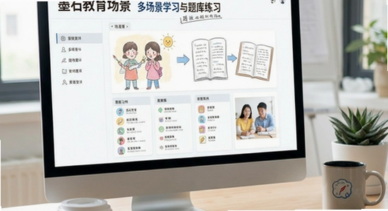 670x360_墨石教育多场景学习与题库练习展示