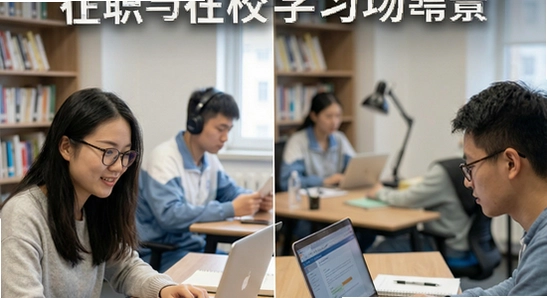 670x360_墨石教育在职与在校学习场景对比