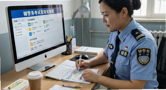 辅警考试备考刷题场景展示