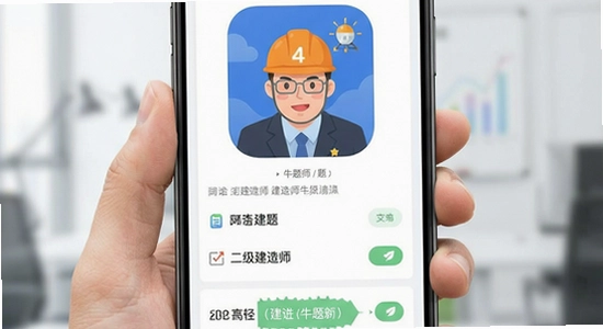 二级建造师牛题库app刷题界面展示