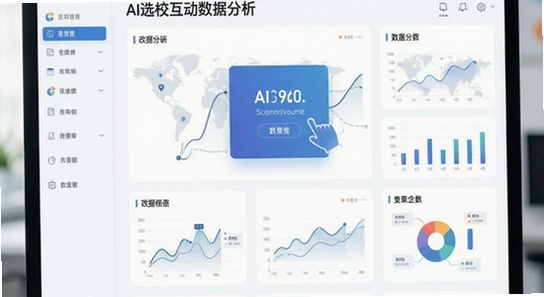 AI选校互动数据分析界面