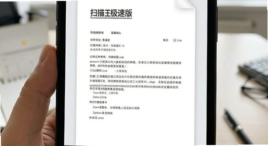 扫描王极速版拍摄文档界面展示