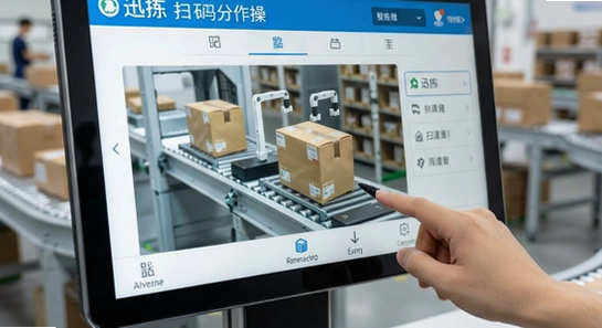 迅拣扫码分拣操作界面展示