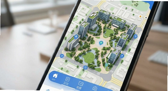 天安云谷附近app首页地图界面展示
