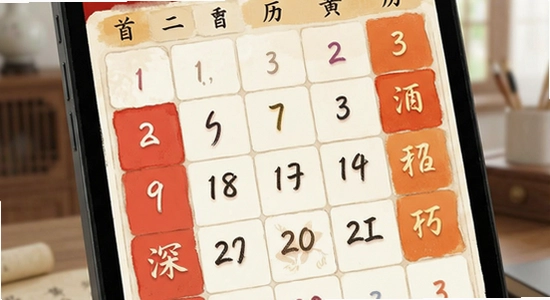 万年历黄历日历界面展示
