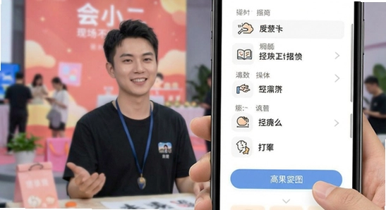 会小二帮现场打卡操作界面示意图