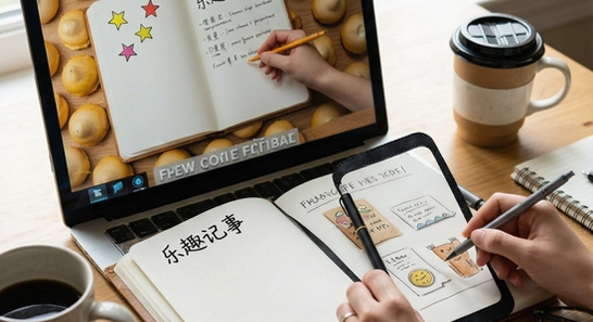 乐趣记事本多场景使用示意