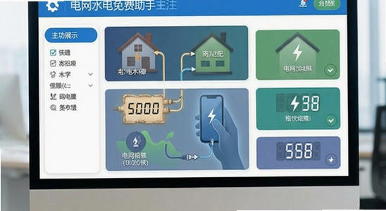 电网水电费助手主界面功能展示图