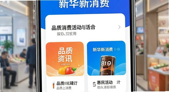 新华新消费app品质消费资讯与惠民活动聚合界面展示
