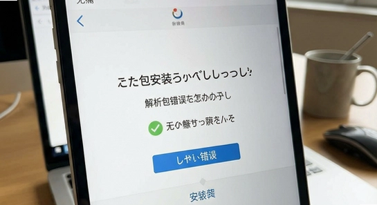 无痛日语安装时提示解析包错误怎么办