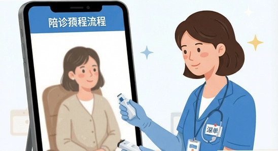 陪诊服务下单流程示意图