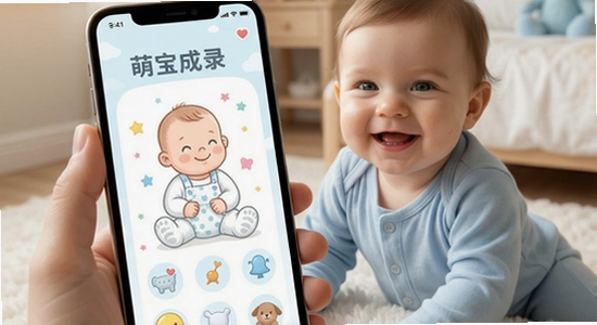 萌宝拍拍宝宝成长记录界面