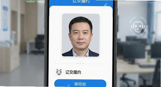 辽交履约app人脸识别核验界面展示