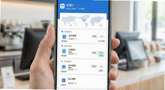 营控云管店移动端门店管理界面展示