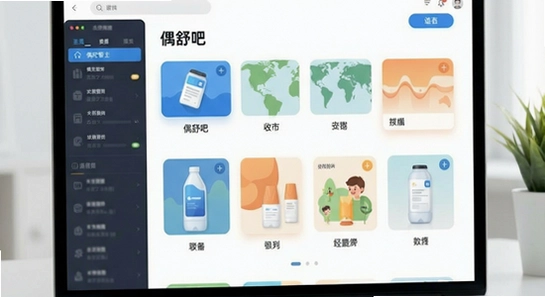 偶舒吧管主界面功能展示图