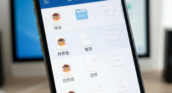 胖鸟云盘手机端文件列表界面展示