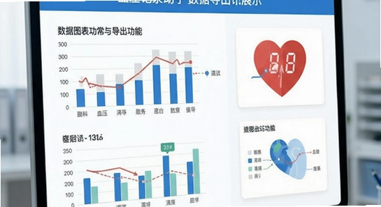 血压记录助手数据图表与导出功能展示图