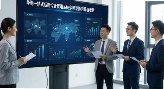 华勤一站式后勤综合管理系统多场景协同管理示意