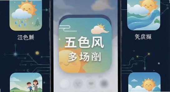 五色风app多场景使用示意图
