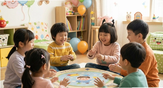 小乐圈圈圈组互动场景图