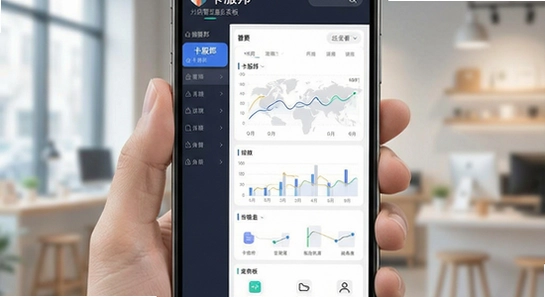 卡服邦门店App管理系统移动端经营看板界面