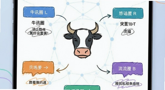 牛讯圈流量与隐私设置示意图