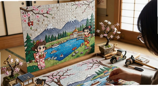 日本拼图主题场景与特色展示