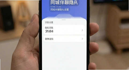 同城伴聊隐私设置界面