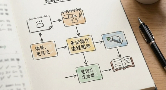 此刻日记备份操作流程图