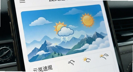 云岚途观天气首页界面展示