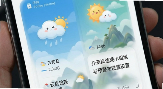 云岚途观天气小组件不更新与预警通知设置