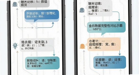 聊天记录迁移前后数据完整性对比示意图
