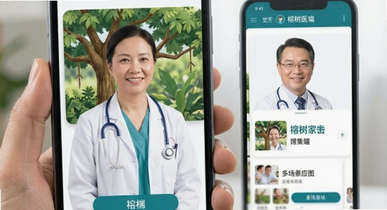 榕树家医生端多场景应用图