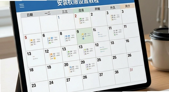 日历日程管家安装权限设置教程