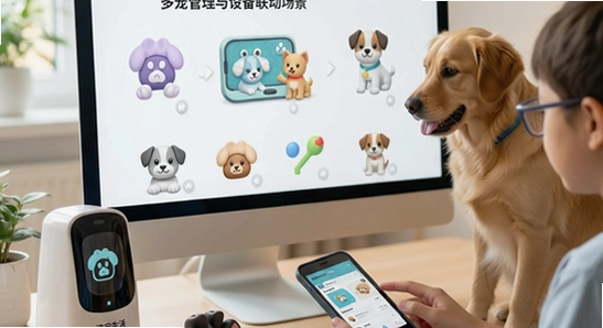 滴宠生活多宠管理与设备联动场景图