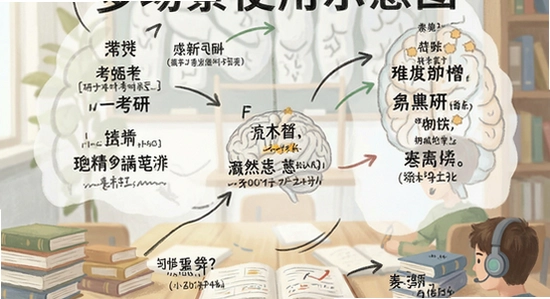 考研单词多场景使用示意图