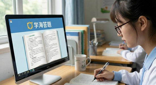 学海答题学习场景展示