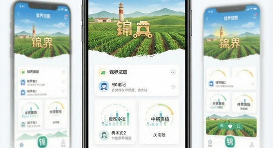 锦界app首页功能展示图