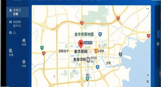 金华房网地图找房功能演示图