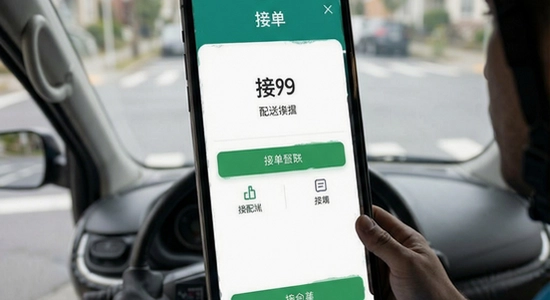 配送骑手端接单界面展示